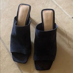 Zara square toe low heel